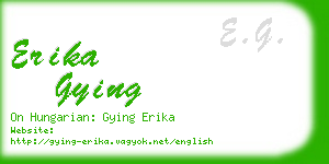 erika gying business card